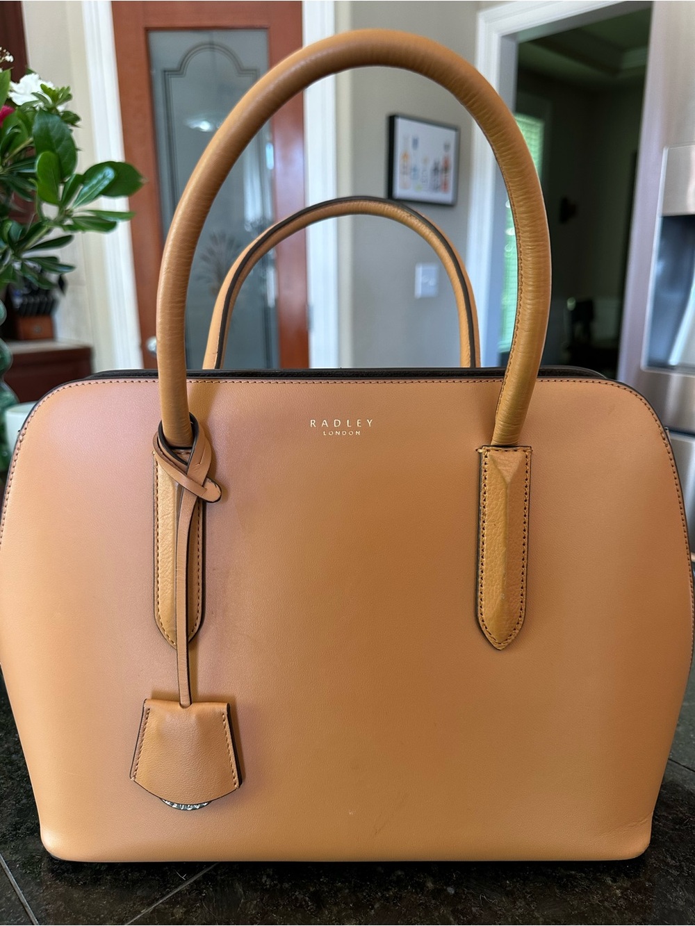 RADLEY LONDON Liverpool Street 2.0 Camel/Tan Leather Top-Handle Satchel